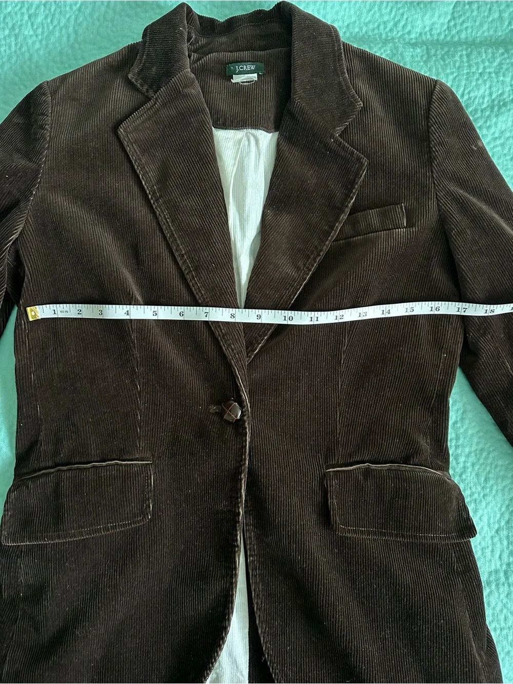 J. Crew Brown Corduroy Single-Button Blazer